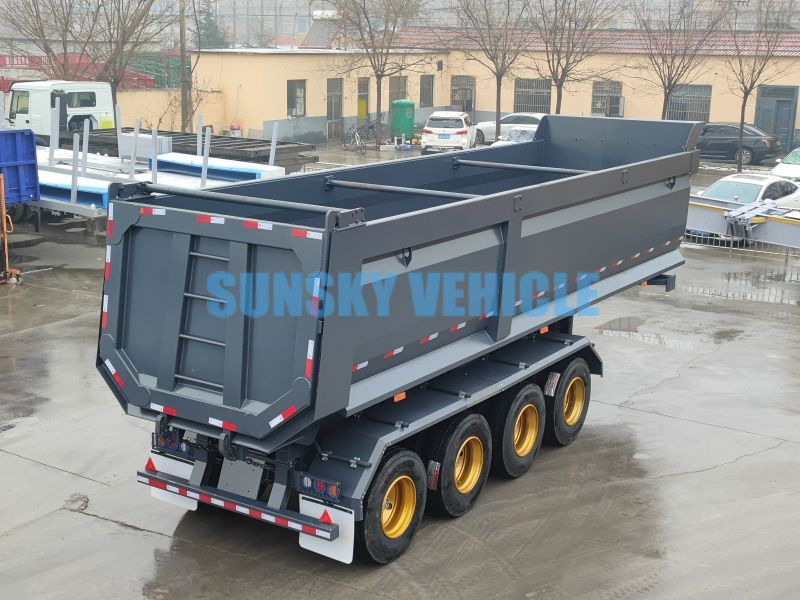 SUNSKY 4-Axle Dump Semi-trailer - סמיטריילר עם מזהיר: תמונה 2 SUNSKY 4-Axle Dump Semi-trailer - סמיטריילר עם מזהיר: תמונה 2