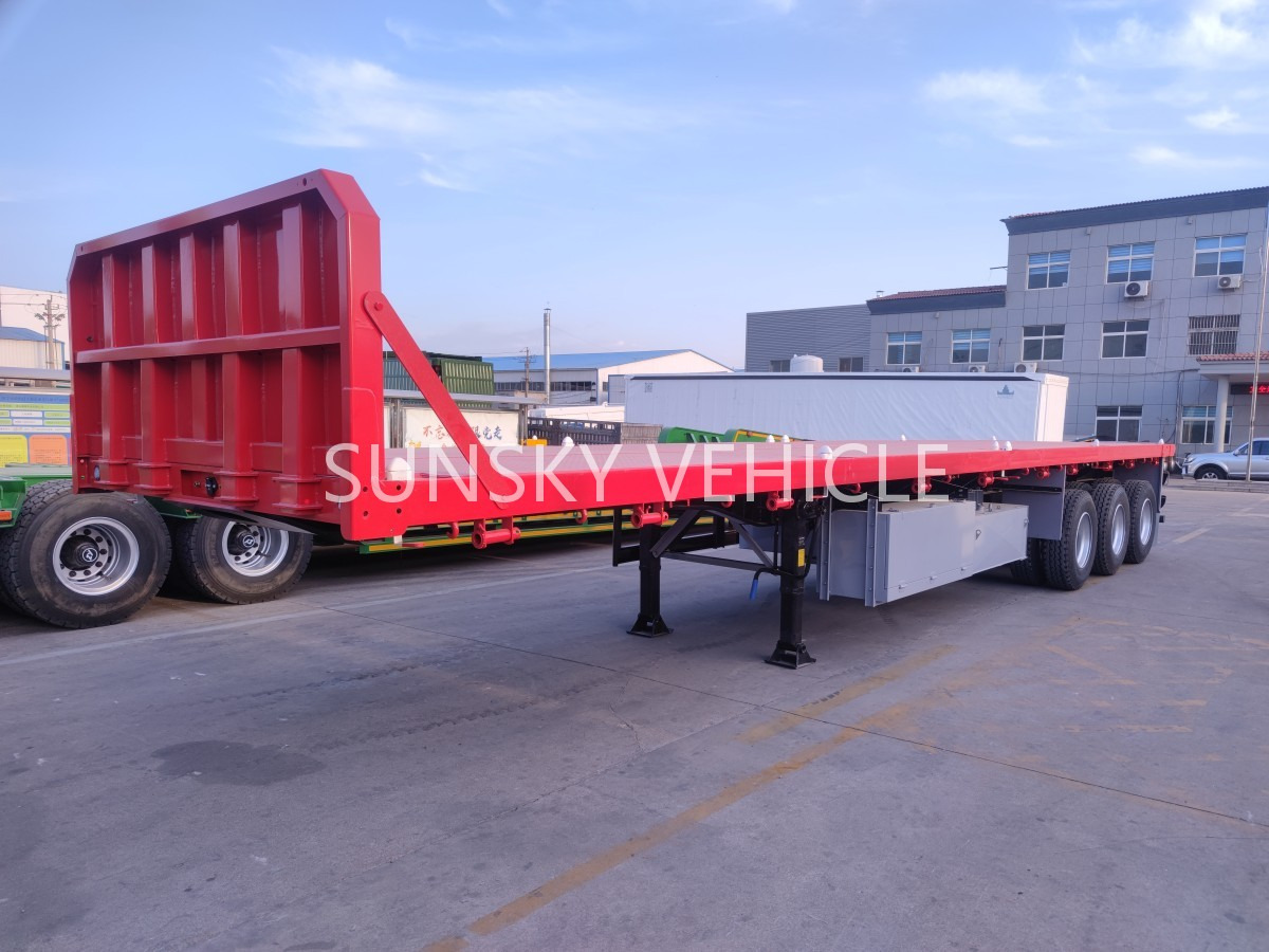 SUNSKY Flatbed Trailer with henred type axles and suspension - סמיטריילר צד נופל/ שטוח: תמונה 1 SUNSKY Flatbed Trailer with henred type axles and suspension - סמיטריילר צד נופל/ שטוח: תמונה 1