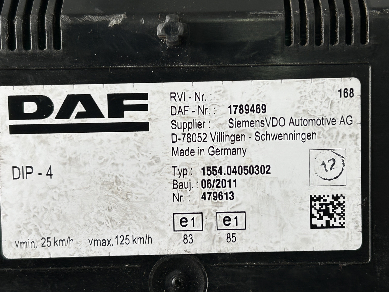 DAF COUNTER DAF XF 105 1789469 - לוח מחוונים: תמונה 5 DAF COUNTER DAF XF 105 1789469 - לוח מחוונים: תמונה 5