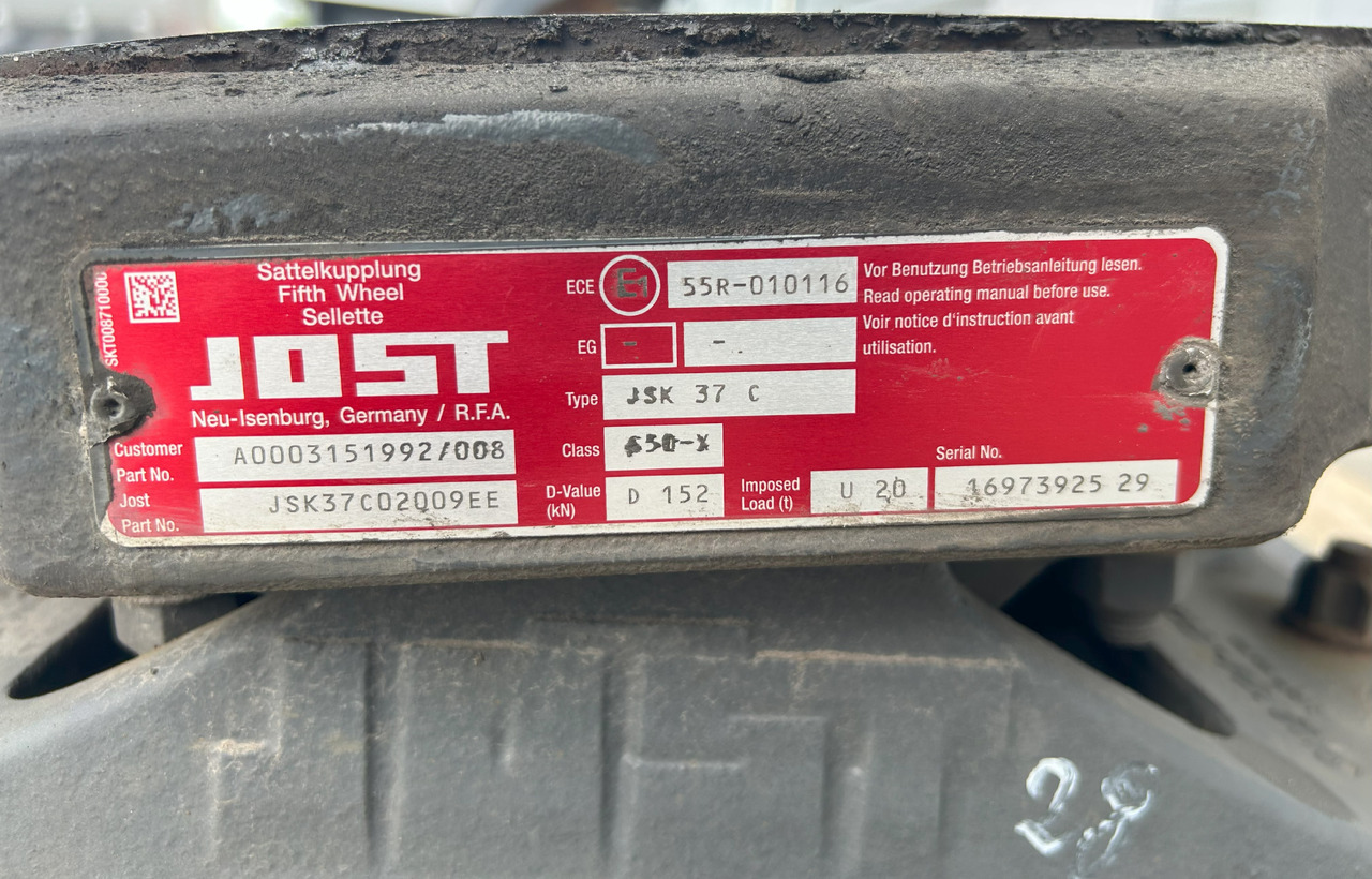 JOST JSK37C MERCEDES ACTROS MP4 - מצמד גלגל חמישי עבור משאית: תמונה 5 JOST JSK37C MERCEDES ACTROS MP4 - מצמד גלגל חמישי עבור משאית: תמונה 5