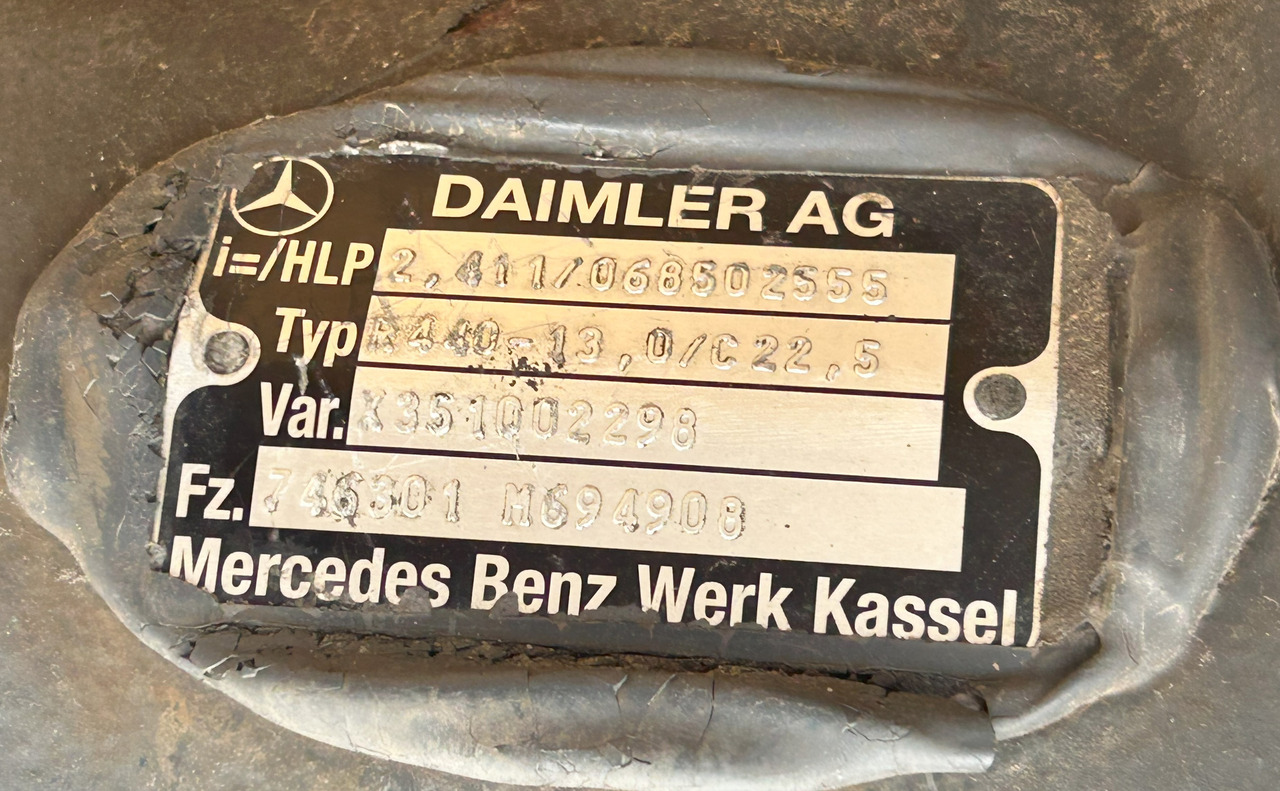 MERCEDES ACTROS MP4 R440-13 2,411 - סרן אחורי עבור משאית: תמונה 2 MERCEDES ACTROS MP4 R440-13 2,411 - סרן אחורי עבור משאית: תמונה 2