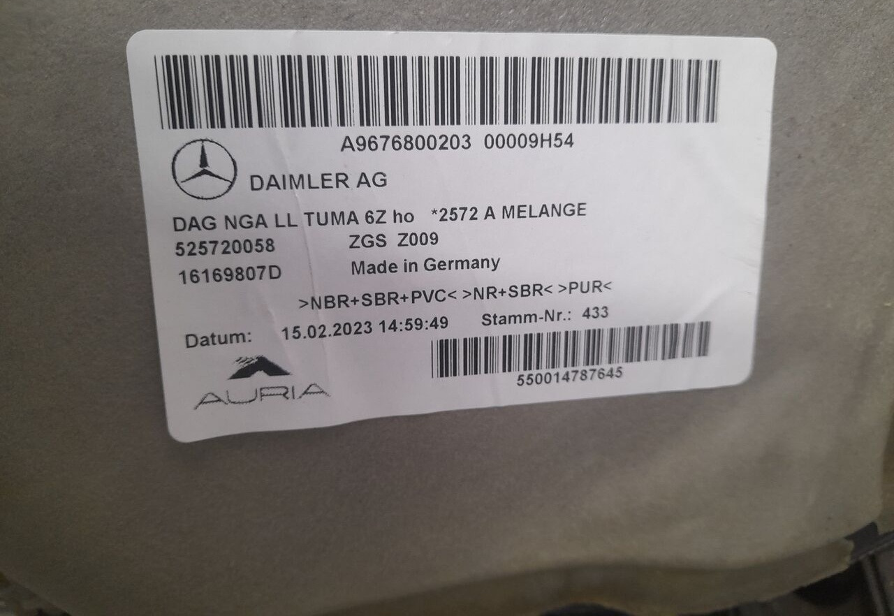 WYKŁADZINA KABINY Mercedes-Benz ATEGO A9676800203 - תא ופנים הרכב עבור משאית: תמונה 2 WYKŁADZINA KABINY Mercedes-Benz ATEGO A9676800203 - תא ופנים הרכב עבור משאית: תמונה 2