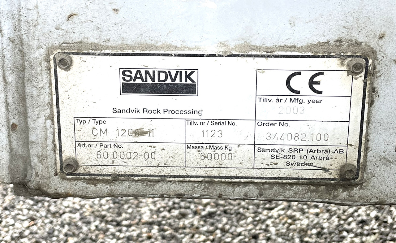 SANDVIK CM 1208 - מגרסה ניידת: תמונה 3 SANDVIK CM 1208 - מגרסה ניידת: תמונה 3