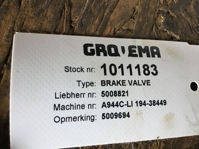 Liebherr Brake Valve - שסתום: תמונה 3 Liebherr Brake Valve - שסתום: תמונה 3