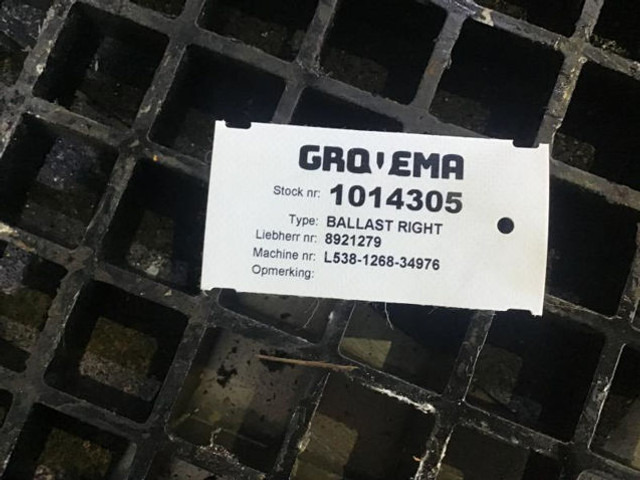 Liebherr Counterweight Right - משקל נגד עבור מכונת בנייה: תמונה 3 Liebherr Counterweight Right - משקל נגד עבור מכונת בנייה: תמונה 3