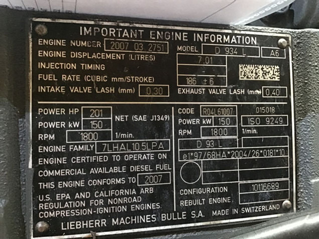 מנוע Liebherr D934L: תמונה 6
