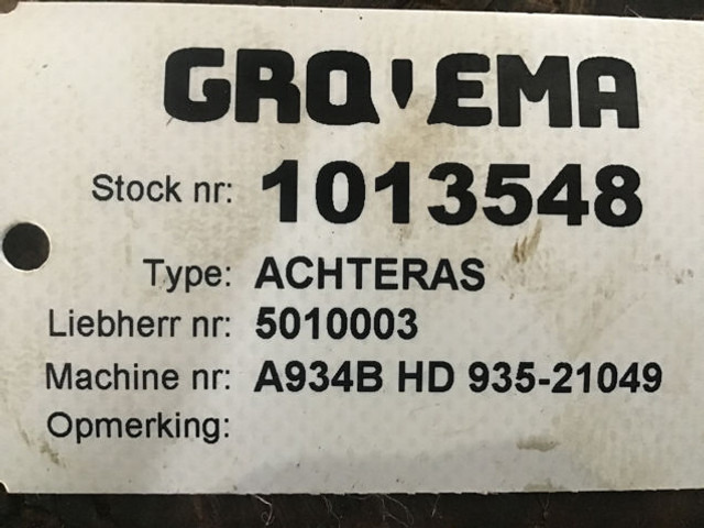 סרן וחלקים Liebherr Rearaxle: תמונה 9 סרן וחלקים Liebherr Rearaxle: תמונה 9