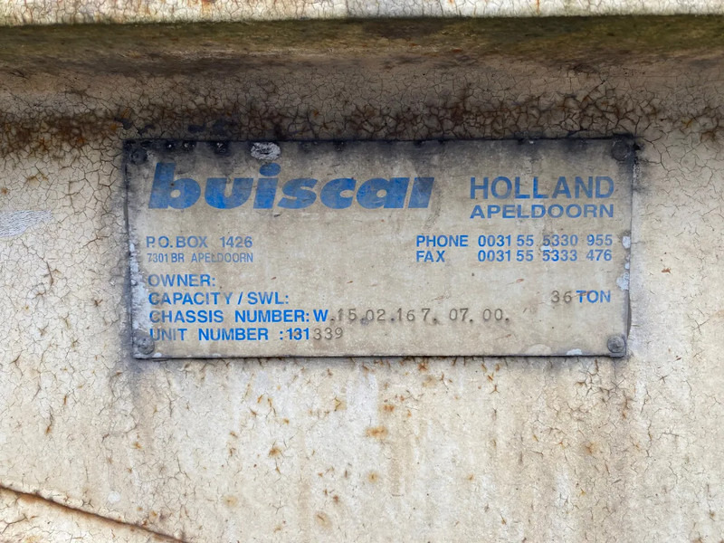 סמיטריילר מוביל מכולות/ החלפת גוף Buiscar 12 Stucks ! / 36 Ton / 20 FT - 30 FT / Skeletal / Port Trailer: תמונה 9
