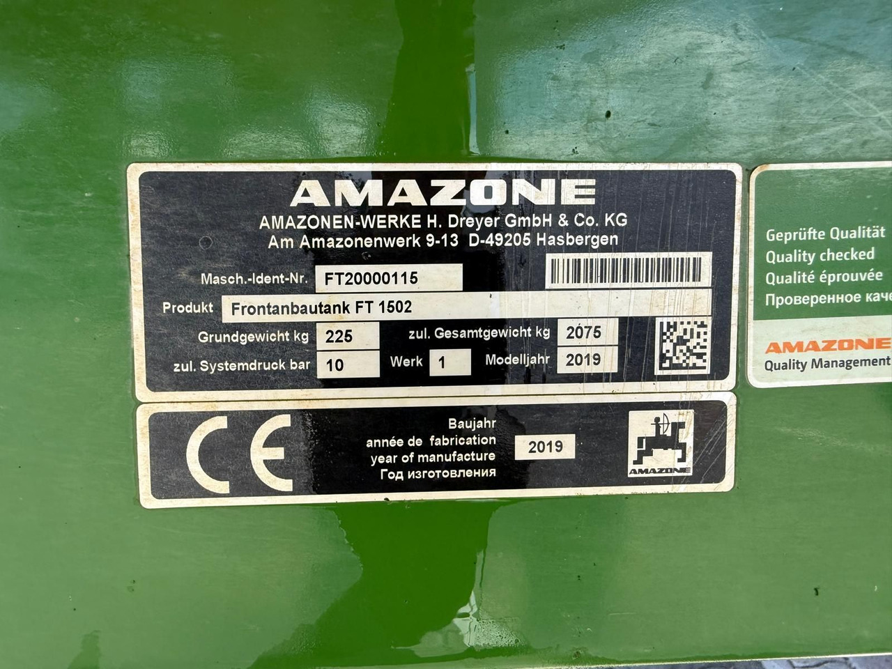 Amazone Amazone FT 1502 - מכונות אחרות: תמונה 4 Amazone Amazone FT 1502 - מכונות אחרות: תמונה 4