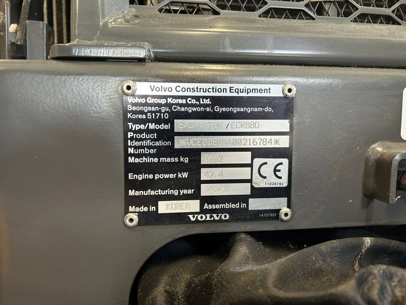 Volvo ECR 88 D PRO - מיני מחפר: תמונה 5 Volvo ECR 88 D PRO - מיני מחפר: תמונה 5