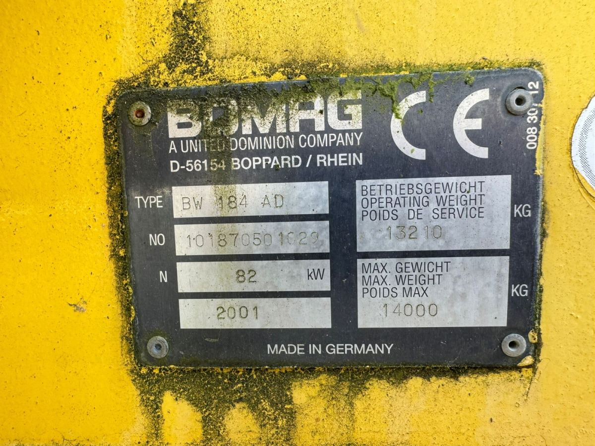 BOMAG BW 184 AD - רולר כביש: תמונה 4 BOMAG BW 184 AD - רולר כביש: תמונה 4