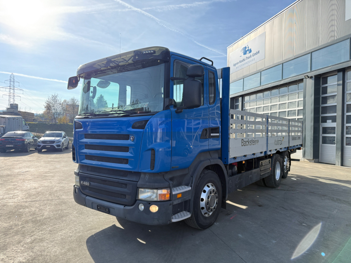 SCANIA R480 6x2 Alu - משאית צד נופל/ שטוחה: תמונה 1 SCANIA R480 6x2 Alu - משאית צד נופל/ שטוחה: תמונה 1