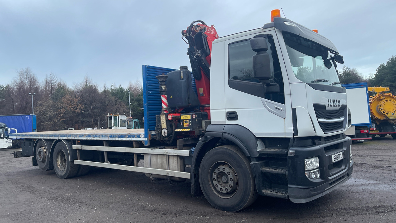 IVECO STRALIS 360 - משאית צד נופל/ שטוחה, משאית מנוף: תמונה 1 IVECO STRALIS 360 - משאית צד נופל/ שטוחה, משאית מנוף: תמונה 1