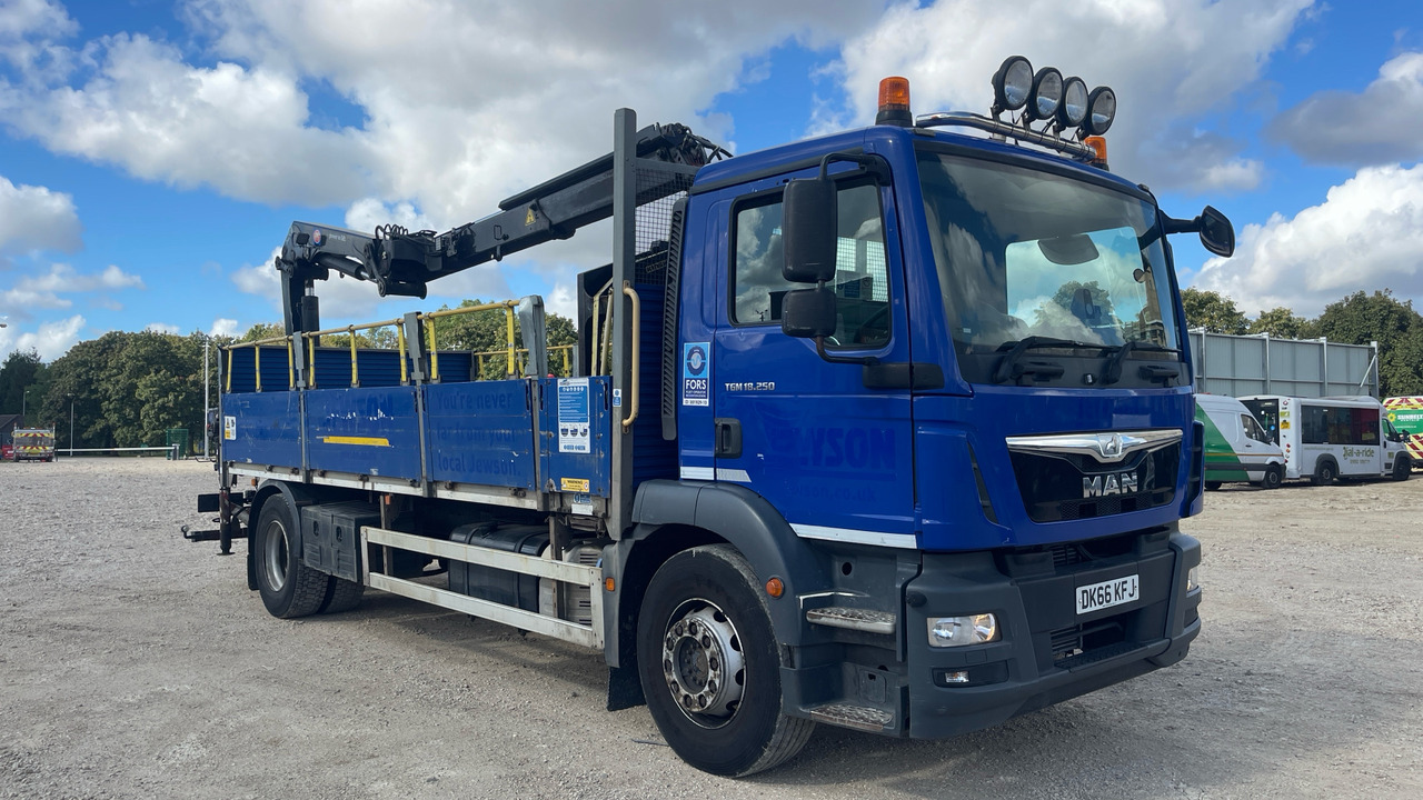 Man TGM 18.250 - משאית צד נופל/ שטוחה, משאית מנוף: תמונה 1 Man TGM 18.250 - משאית צד נופל/ שטוחה, משאית מנוף: תמונה 1