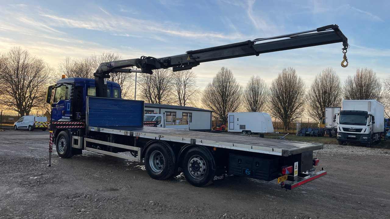 Man TGS 26.360 - משאית צד נופל/ שטוחה, משאית מנוף: תמונה 3 Man TGS 26.360 - משאית צד נופל/ שטוחה, משאית מנוף: תמונה 3