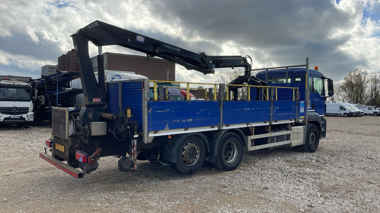 Man TGS 26.360 - משאית צד נופל/ שטוחה, משאית מנוף: תמונה 4 Man TGS 26.360 - משאית צד נופל/ שטוחה, משאית מנוף: תמונה 4