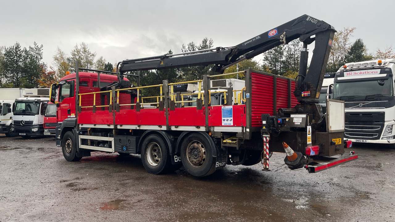 Man TGS 26.360 - משאית צד נופל/ שטוחה, משאית מנוף: תמונה 3 Man TGS 26.360 - משאית צד נופל/ שטוחה, משאית מנוף: תמונה 3