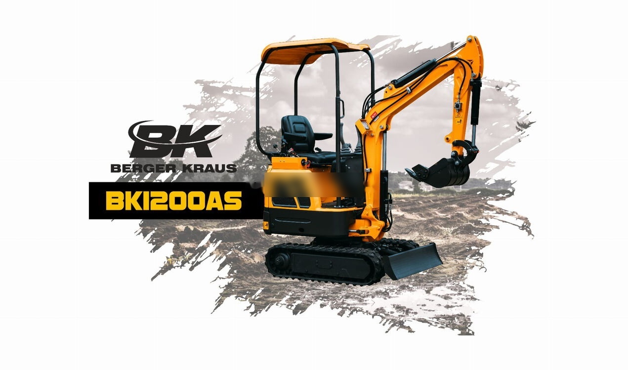 Berger Kraus Nowy BERGER KRAUS BK1200AS KUBOTA skrętne ramie +osprzet - מיני מחפר: תמונה 2 Berger Kraus Nowy BERGER KRAUS BK1200AS KUBOTA skrętne ramie +osprzet - מיני מחפר: תמונה 2