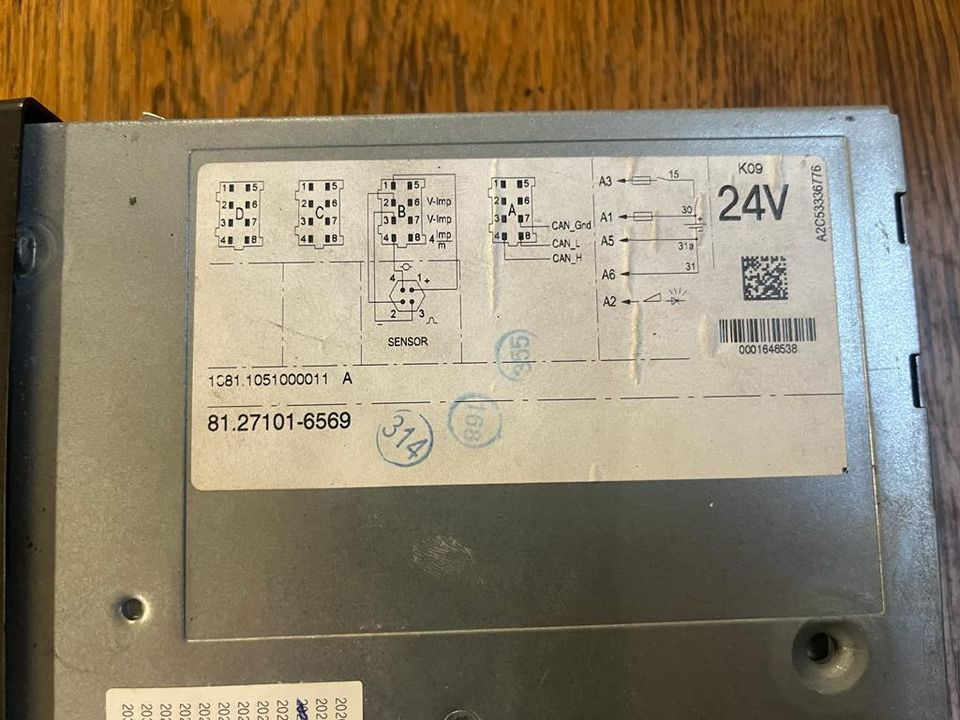 MAN TGX TGS TGA TGL Tachograph 81.27101-6569 - טכוגרף עבור משאית: תמונה 2 MAN TGX TGS TGA TGL Tachograph 81.27101-6569 - טכוגרף עבור משאית: תמונה 2