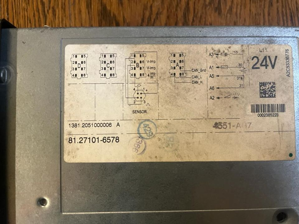MAN TGX TGS TGA TGL Tachograph 81.27101-6578 - טכוגרף עבור משאית: תמונה 2 MAN TGX TGS TGA TGL Tachograph 81.27101-6578 - טכוגרף עבור משאית: תמונה 2