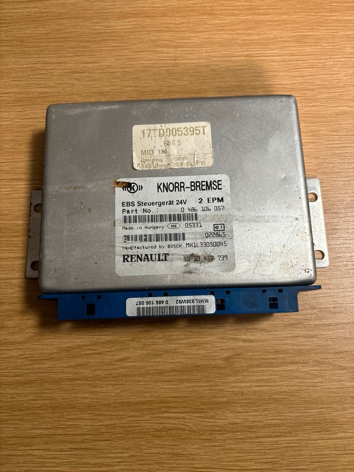 RENAULT KNBORR-BREMSE EBS Steuergerät 0486106057/5010457739 - ECU עבור משאית: תמונה 1 RENAULT KNBORR-BREMSE EBS Steuergerät 0486106057/5010457739 - ECU עבור משאית: תמונה 1