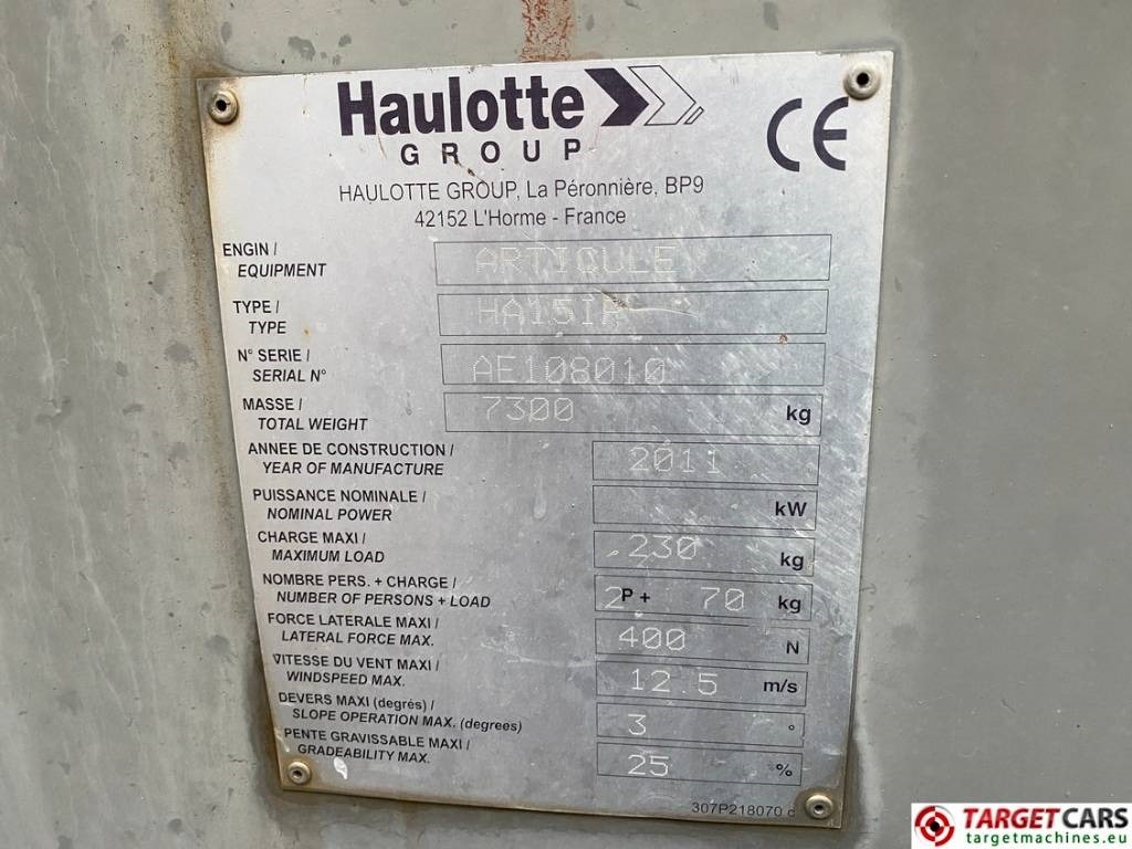 זרוע מרפקי Haulotte HA15IP Electric Articulated Boom Work Lift 1500cm: תמונה 10