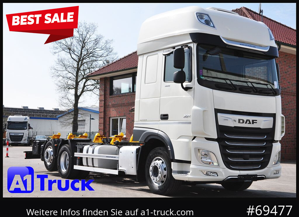 DAF XF 480 Intarder, Multiwechsler 2x AHK, TÜV 10-2026 - משאית עם שלדת תא: תמונה 1 DAF XF 480 Intarder, Multiwechsler 2x AHK, TÜV 10-2026 - משאית עם שלדת תא: תמונה 1