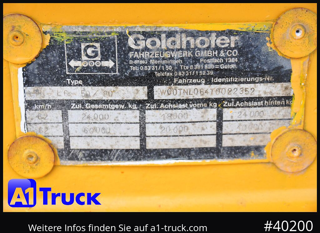 GOLDHOFER 6achs Plattform, Ballast, 60to., Schwerlast, - קרון נגרר עם מטען נמוך: תמונה 5 GOLDHOFER 6achs Plattform, Ballast, 60to., Schwerlast, - קרון נגרר עם מטען נמוך: תמונה 5