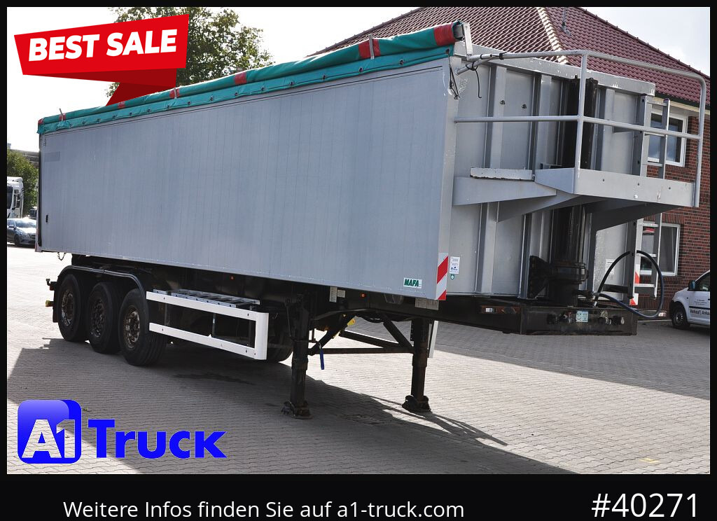 MAFA Alu-Kippmulde, 50m³, Liftachse, Getreiderschieber, - סמיטריילר עם מזהיר: תמונה 1 MAFA Alu-Kippmulde, 50m³, Liftachse, Getreiderschieber, - סמיטריילר עם מזהיר: תמונה 1