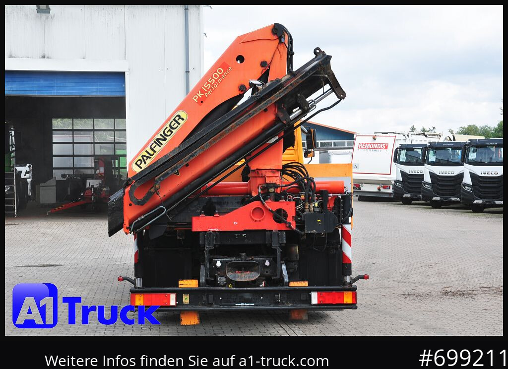 משאית צד נופל/ שטוחה, משאית מנוף MAN MAN F 2000 26.464 Intarder Kran PK 15.500 Funk,: תמונה 9