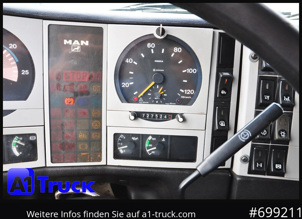 משאית צד נופל/ שטוחה, משאית מנוף MAN MAN F 2000 26.464 Intarder Kran PK 15.500 Funk,: תמונה 6