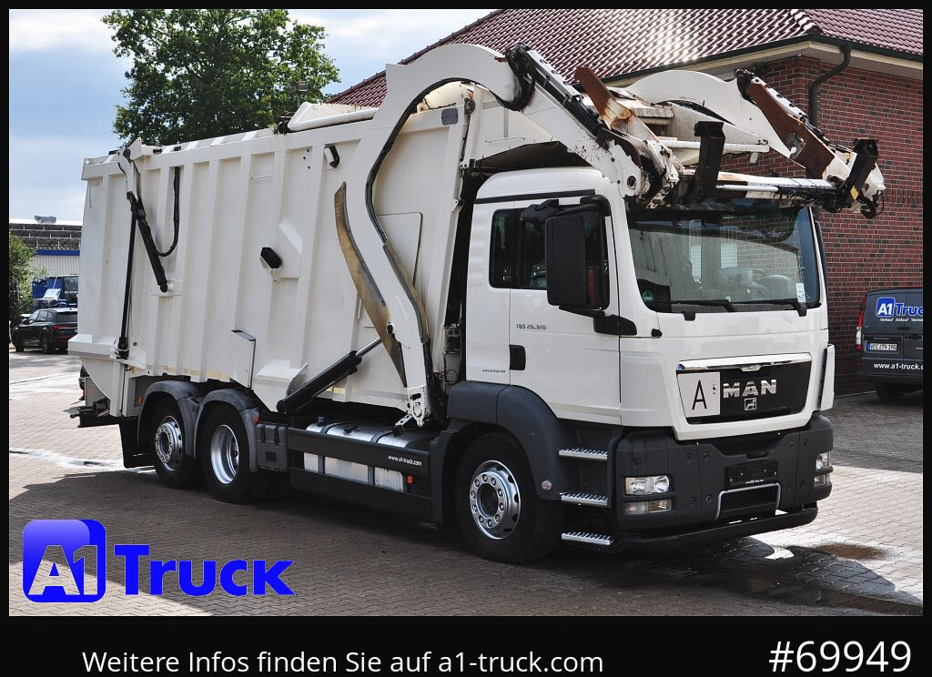 MAN TGS 26.320, Faun 533 Frontlader, Überkopflader Müllwagen, - משאית אשפה: תמונה 1 MAN TGS 26.320, Faun 533 Frontlader, Überkopflader Müllwagen, - משאית אשפה: תמונה 1