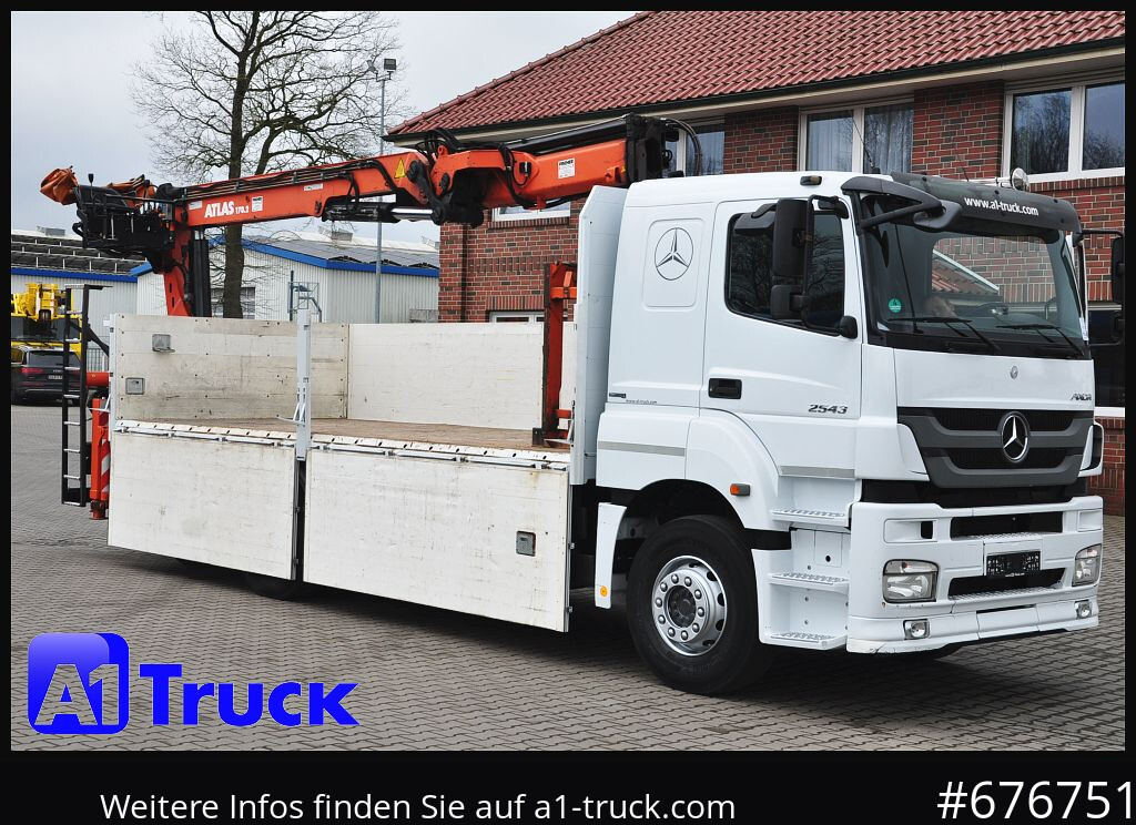 MERCEDES-BENZ Axor 2543, Atlas 170.2 Kran, Lift-Lenkachse, - משאית צד נופל/ שטוחה, משאית מנוף: תמונה 3 MERCEDES-BENZ Axor 2543, Atlas 170.2 Kran, Lift-Lenkachse, - משאית צד נופל/ שטוחה, משאית מנוף: תמונה 3
