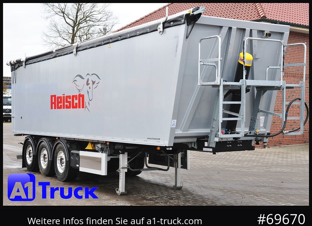REISCH RHKS, Alu-Kippmulde 52m³, Kombitüren, Alufelgen, Liftachse, - סמיטריילר עם מזהיר: תמונה 1 REISCH RHKS, Alu-Kippmulde 52m³, Kombitüren, Alufelgen, Liftachse, - סמיטריילר עם מזהיר: תמונה 1