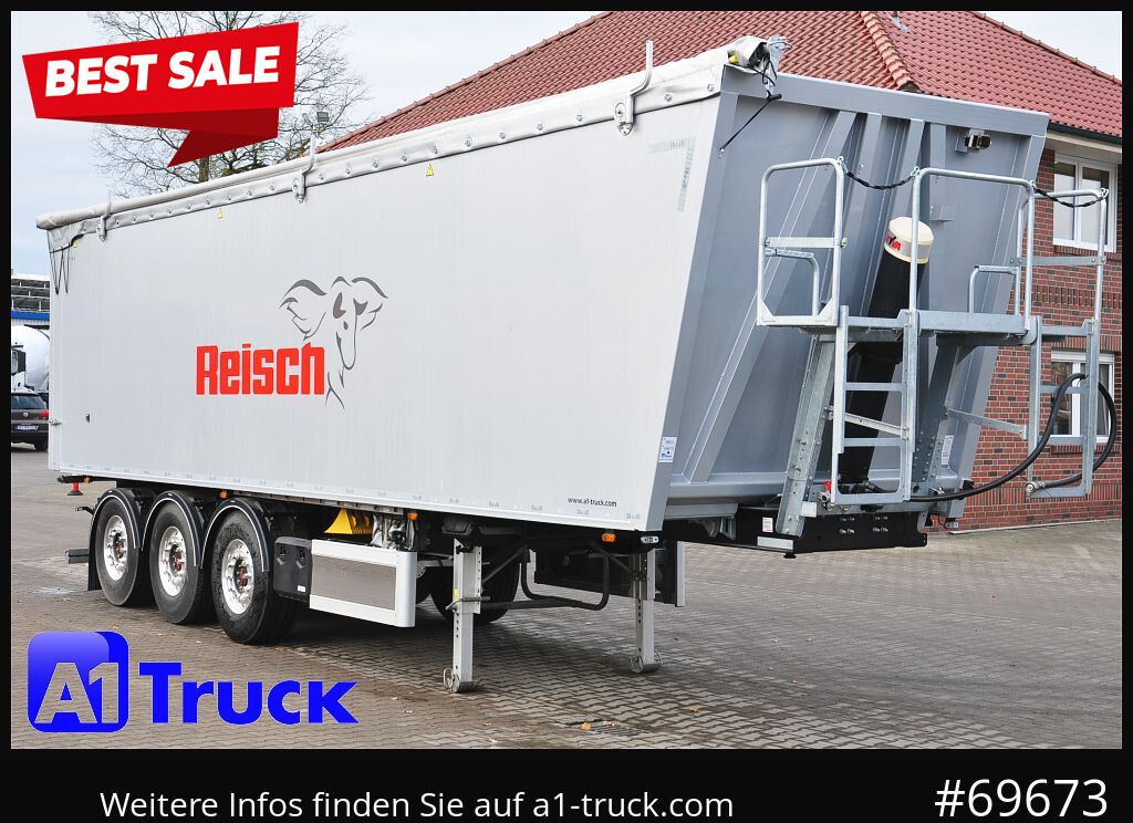 REISCH RHKS, Alu-Kippmulde 54m³, Kombitüren, Alufelgen, Liftachse, - סמיטריילר עם מזהיר: תמונה 1 REISCH RHKS, Alu-Kippmulde 54m³, Kombitüren, Alufelgen, Liftachse, - סמיטריילר עם מזהיר: תמונה 1