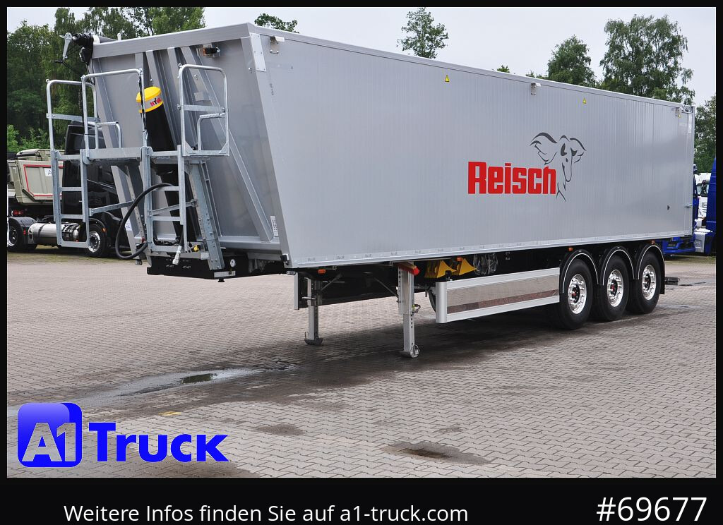 REISCH RHKS, Alu-Kippmulde 57m³, Kombitüren, Alufelgen, Liftachse, - סמיטריילר עם מזהיר: תמונה 1 REISCH RHKS, Alu-Kippmulde 57m³, Kombitüren, Alufelgen, Liftachse, - סמיטריילר עם מזהיר: תמונה 1