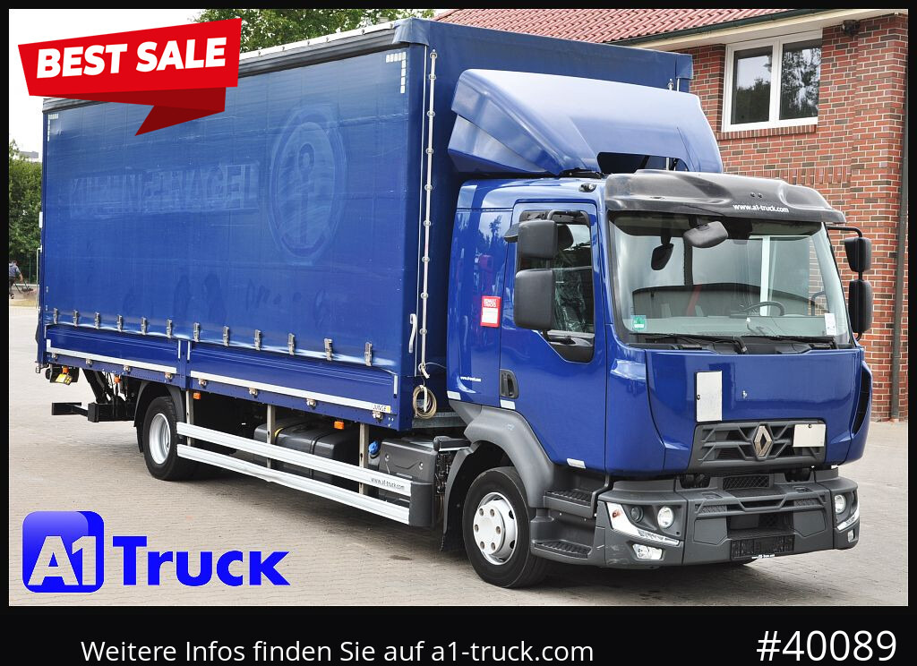 RENAULT D 240, 4x2, Ladebordwand, LBW, guter Zustand - משאית וילונות צד: תמונה 1 RENAULT D 240, 4x2, Ladebordwand, LBW, guter Zustand - משאית וילונות צד: תמונה 1