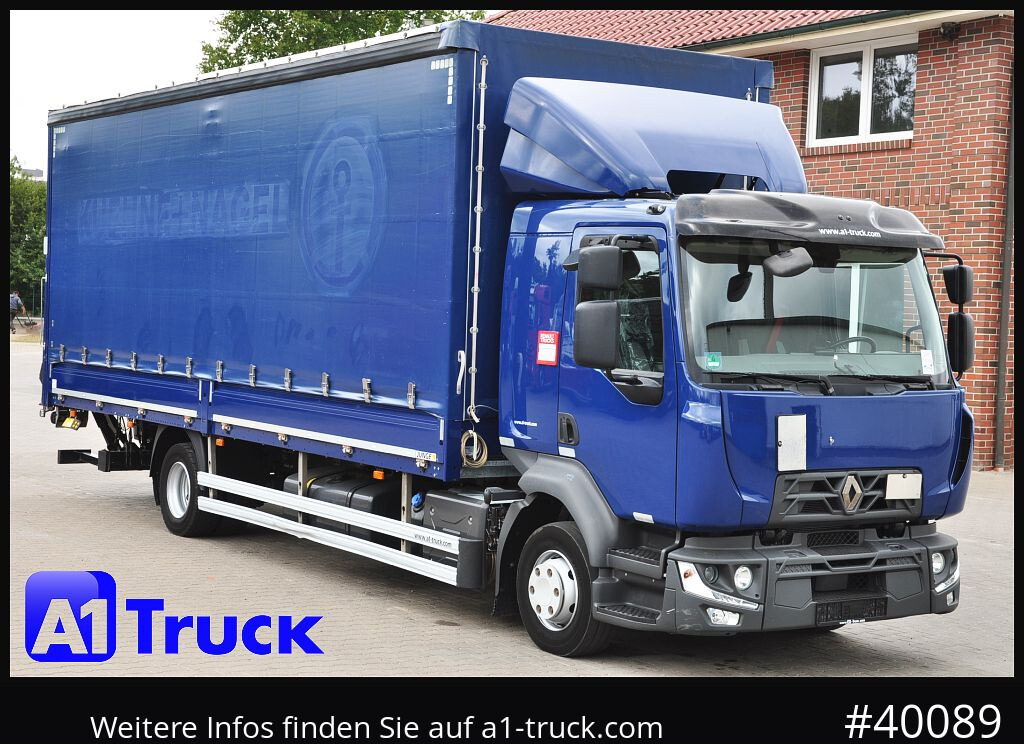 RENAULT D 240, 4x2, Ladebordwand, LBW, guter Zustand - משאית וילונות צד: תמונה 1 RENAULT D 240, 4x2, Ladebordwand, LBW, guter Zustand - משאית וילונות צד: תמונה 1