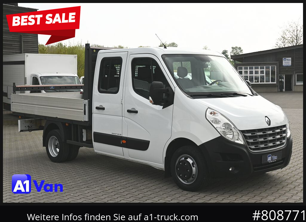 RENAULT Master Pritsche Doka, AHK 3,5Tonnen , Klima, Luftfederung - כלי רכב מסחרי במיטה שטוחה: תמונה 1 RENAULT Master Pritsche Doka, AHK 3,5Tonnen , Klima, Luftfederung - כלי רכב מסחרי במיטה שטוחה: תמונה 1