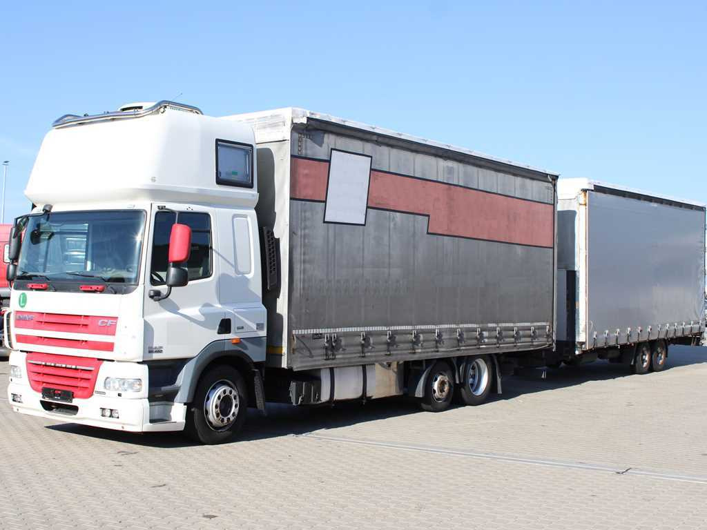 DAF CF 85.460, 6X2, INDEPENDENT AIR CONDITIONING + FLIEGL TPS 100 (2003) - משאית וילונות צד: תמונה 1 DAF CF 85.460, 6X2, INDEPENDENT AIR CONDITIONING + FLIEGL TPS 100 (2003) - משאית וילונות צד: תמונה 1