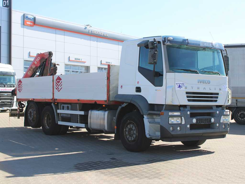 Iveco STRALIS 400, 6X2, EURO 3, HYDRAULIC ARM FASSI F110 - משאית צד נופל/ שטוחה, משאית מנוף: תמונה 3 Iveco STRALIS 400, 6X2, EURO 3, HYDRAULIC ARM FASSI F110 - משאית צד נופל/ שטוחה, משאית מנוף: תמונה 3