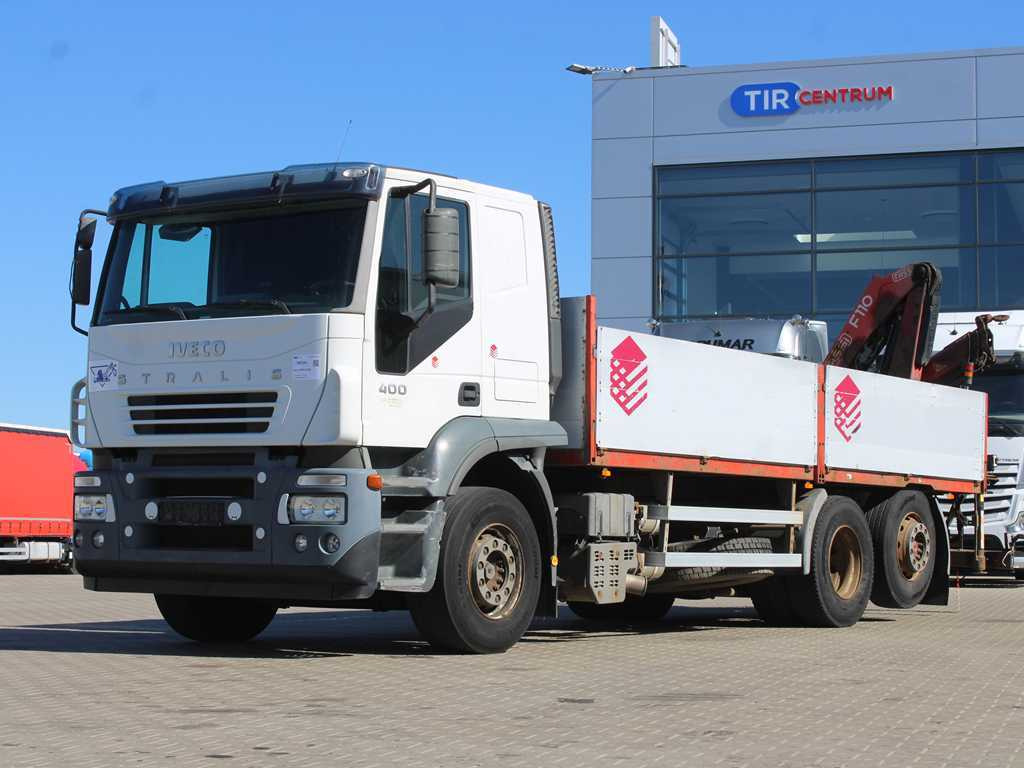 Iveco STRALIS 400, 6X2, EURO 3, HYDRAULIC ARM FASSI F110 - משאית צד נופל/ שטוחה, משאית מנוף: תמונה 1 Iveco STRALIS 400, 6X2, EURO 3, HYDRAULIC ARM FASSI F110 - משאית צד נופל/ שטוחה, משאית מנוף: תמונה 1