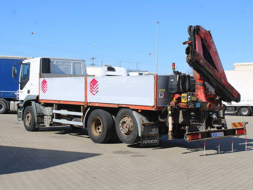 Iveco STRALIS 400, 6X2, EURO 3, HYDRAULIC ARM FASSI F110 - משאית צד נופל/ שטוחה, משאית מנוף: תמונה 5 Iveco STRALIS 400, 6X2, EURO 3, HYDRAULIC ARM FASSI F110 - משאית צד נופל/ שטוחה, משאית מנוף: תמונה 5