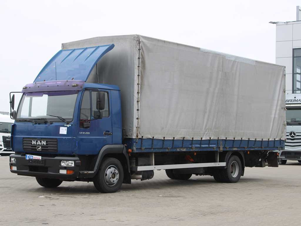 MAN LE 12.220, EURO 6, HYDRAULIC FRONT, TIRES 80% - משאית וילונות צד: תמונה 1 MAN LE 12.220, EURO 6, HYDRAULIC FRONT, TIRES 80% - משאית וילונות צד: תמונה 1
