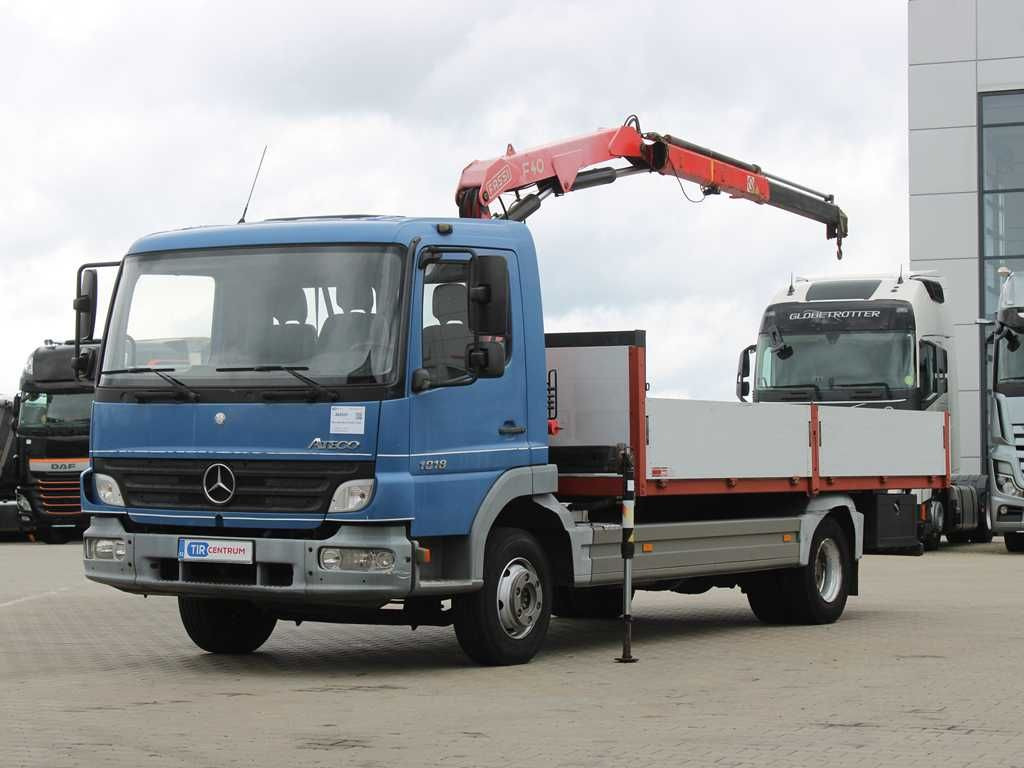 Mercedes-Benz ATEGO 1018, EURO 3, CRANE FASSI F40A.21 - משאית צד נופל/ שטוחה, משאית מנוף: תמונה 1 Mercedes-Benz ATEGO 1018, EURO 3, CRANE FASSI F40A.21 - משאית צד נופל/ שטוחה, משאית מנוף: תמונה 1