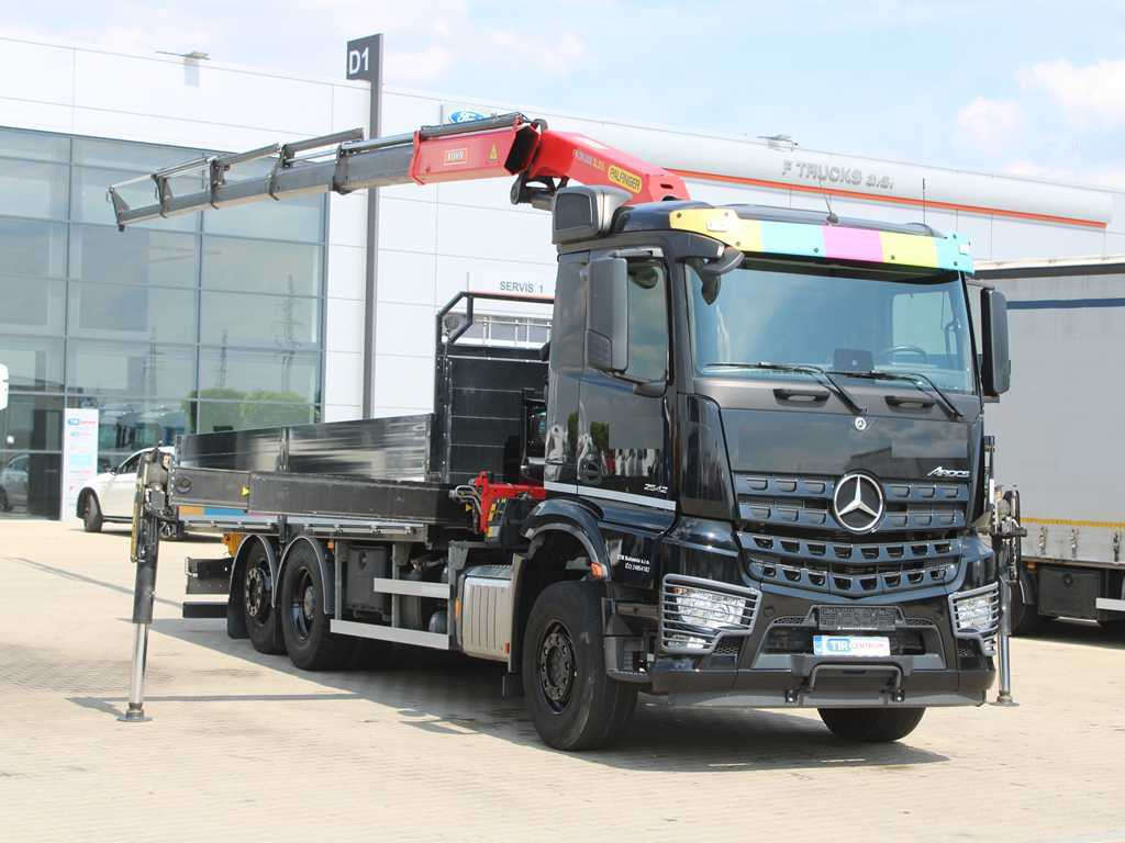 Mercedes-Benz Arocs 2542, 6X2, EURO 6, SIDE PANEL, NAVIGATION, CAMERA, PALFINGER PK 24.001 SLD5 - משאית צד נופל/ שטוחה, משאית מנוף: תמונה 3 Mercedes-Benz Arocs 2542, 6X2, EURO 6, SIDE PANEL, NAVIGATION, CAMERA, PALFINGER PK 24.001 SLD5 - משאית צד נופל/ שטוחה, משאית מנוף: תמונה 3