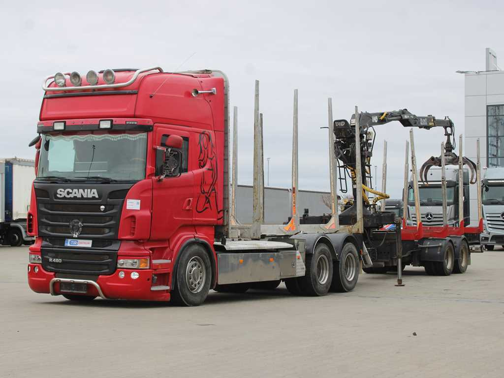 Scania R 480, HYDRAULIC ARM LHO L120Z(78), 6X4 - משאית עץ, משאית מנוף: תמונה 1 Scania R 480, HYDRAULIC ARM LHO L120Z(78), 6X4 - משאית עץ, משאית מנוף: תמונה 1