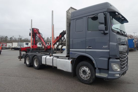 DAF FAT XF 510 mit Penz Ladekran 15Z8.70 inkl. Holzgreifer 6x4 - משאית עץ: תמונה 3 DAF FAT XF 510 mit Penz Ladekran 15Z8.70 inkl. Holzgreifer 6x4 - משאית עץ: תמונה 3