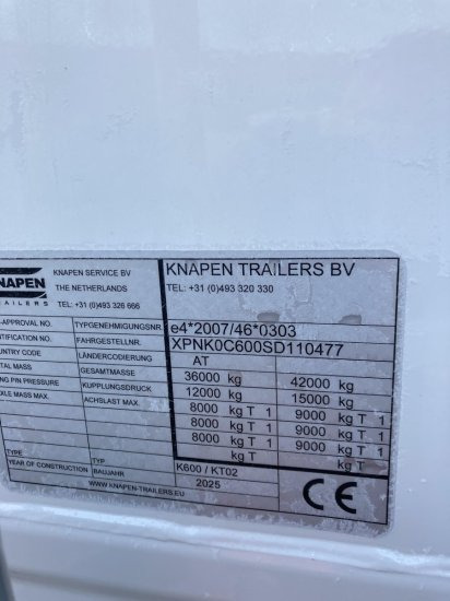 Knapen K600 Schubboden, Seitentüren , 87m³, Liftachse, Alu-Felgen, 6mm - סמיטריילר עם רצפת הליכה: תמונה 3 Knapen K600 Schubboden, Seitentüren , 87m³, Liftachse, Alu-Felgen, 6mm - סמיטריילר עם רצפת הליכה: תמונה 3