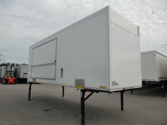 Krone Wechselpritsche 7,30 Meter Koffer Spezialaufbau, mobiler Messestand - מכולת בנייה: תמונה 3 Krone Wechselpritsche 7,30 Meter Koffer Spezialaufbau, mobiler Messestand - מכולת בנייה: תמונה 3